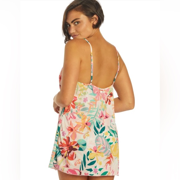 Hurley Floral Pop V-neck Slip Dress - Picture 3 of 10